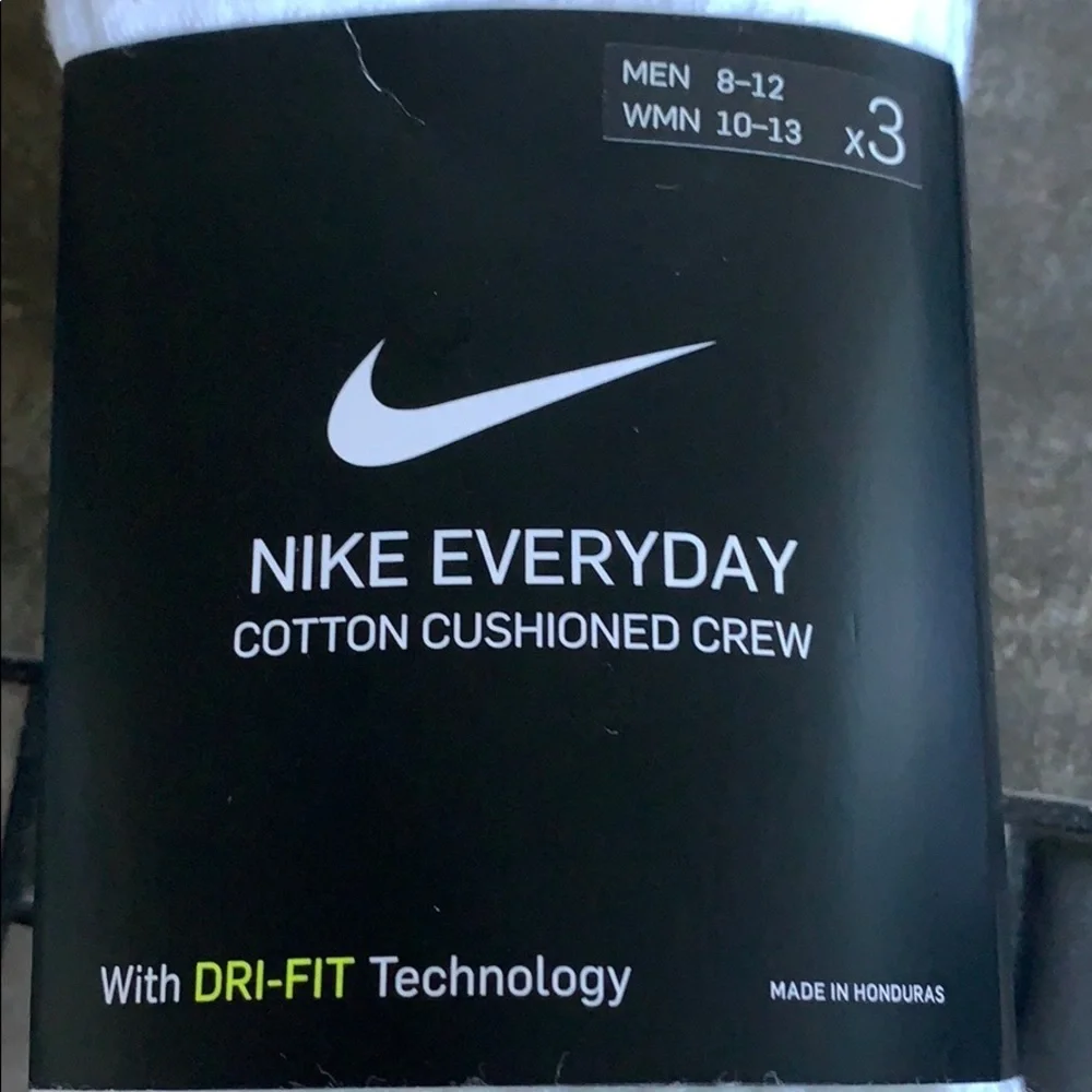 NIKE EVERYDAY COTTON CUSHIONED CREW MEN’S SOCKS 3 pairs socks set - Picture 3 of 16